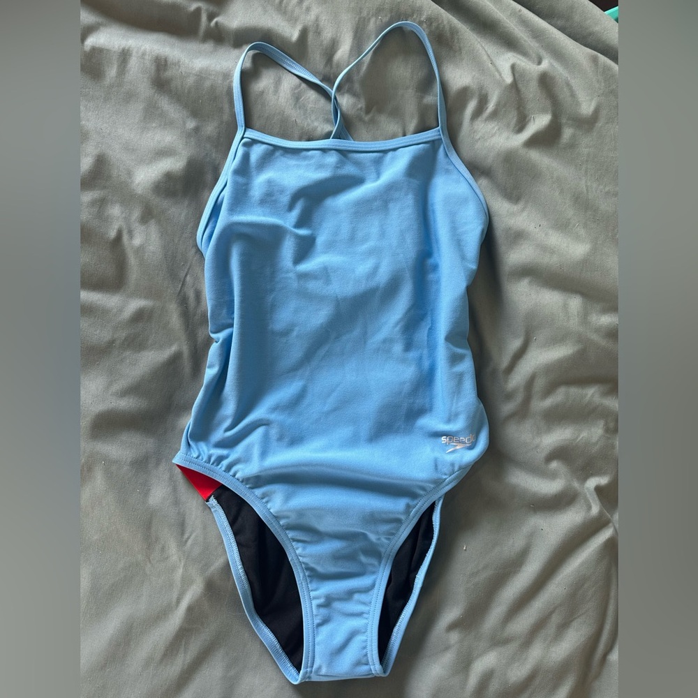 Speedo Light Blue One Piece Swimsuit size 34